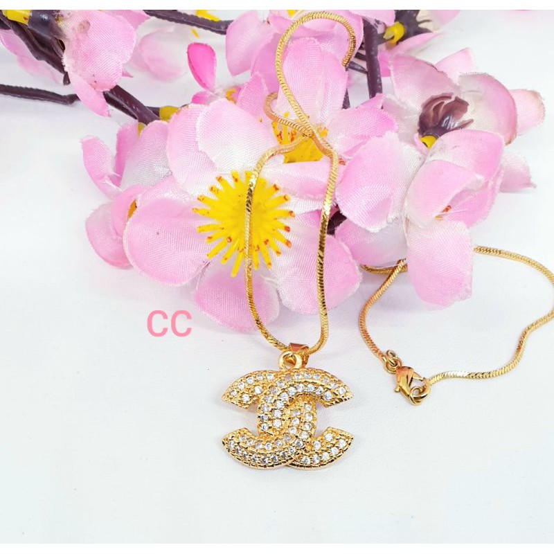 kalung import permata zirconia uk45Cm♡CHIKA♡