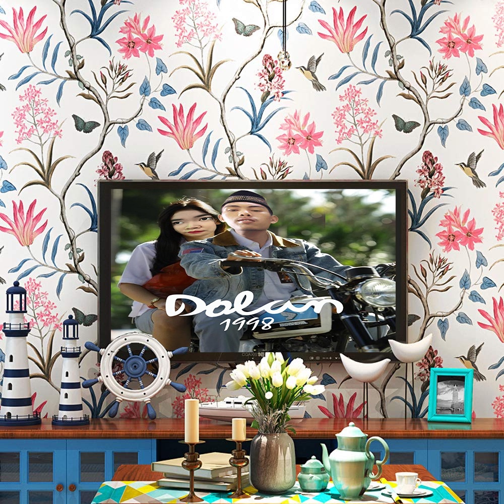 Wallpaper Dinding Motif 3D Kotak Polkadot Segetiga Ukuran 45Cm X 10M-GH187
