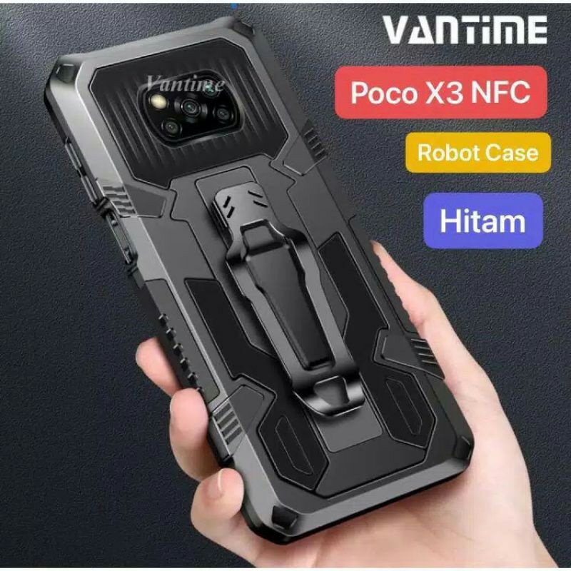 Case Xiaome Redme poco X3 NFC X3 Pro Robot Stending Robot Cover Casing Silikon Case