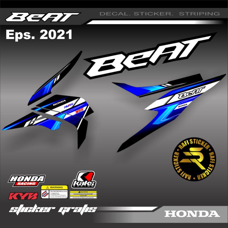 Striping Honda Beat Deluxe 2020 2021 Variasi - Sticker Honda Beat Variasi