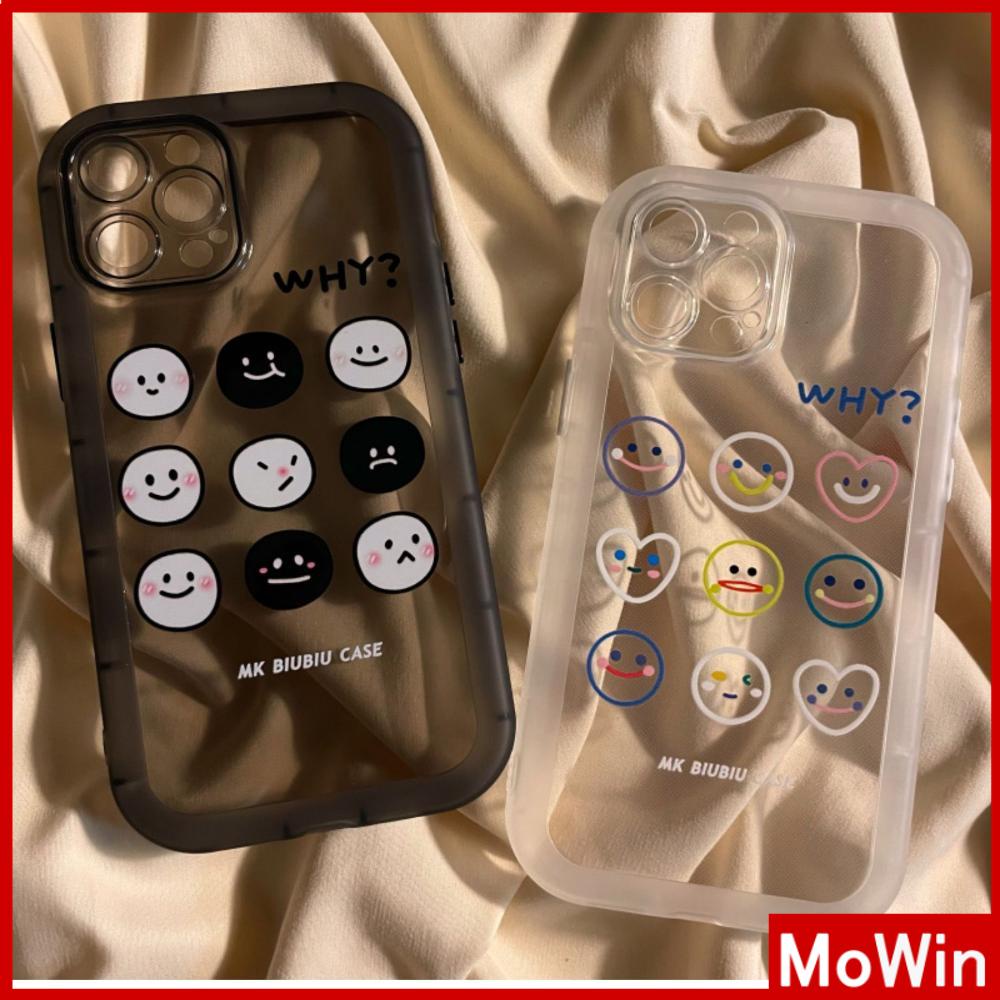 iPhone Case Silicone Soft Case Clear Case Airbag Shockproof Protection Camera Smooth Frosted Cartoon Smiley Compatible For iPhone 11 Pro Max 13 Pro Max 12 Pro Max 7Plus xr XS Max