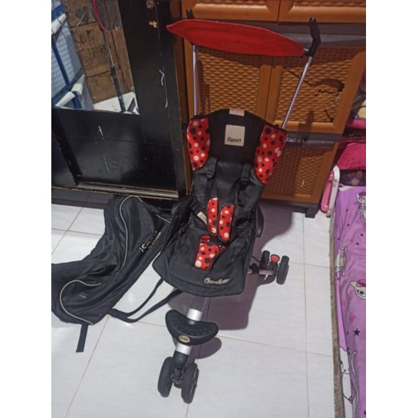 stroller isport cocolatte  cabin size preloved like new 95% mulus lengkap tas
