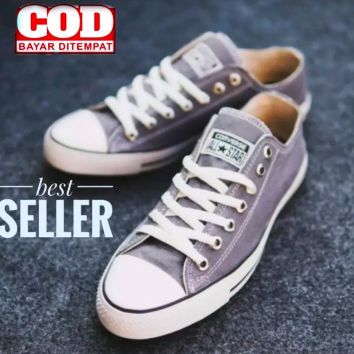 Supplier sepatu Allstar Classic Low Sepatu Sneakers Alstar  Convers Pendek Warna Hitam Bahan Canvas