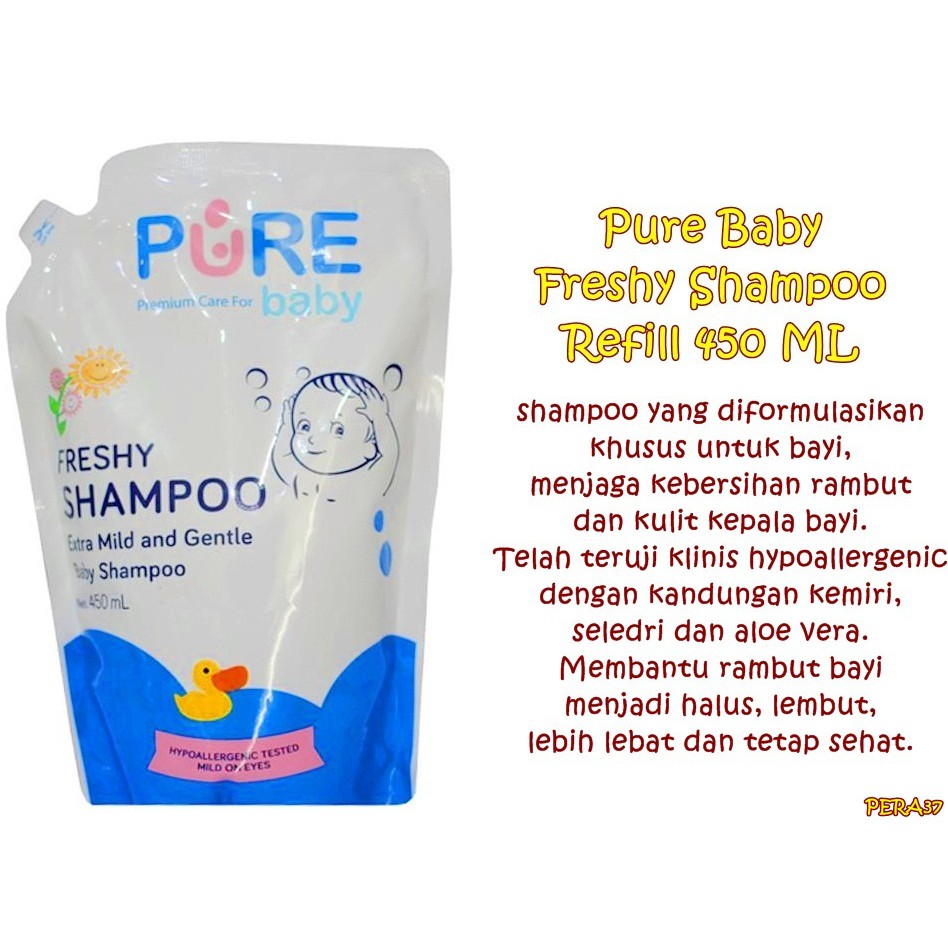 PERA37 PURE BABY SHAMPOO REFILL 450 ML SHAMPOO BAYI