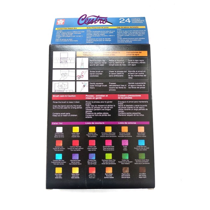 

air-cat- sakura koi water colors pocket field sketch box 24 cat air isi 24 -cat-air.