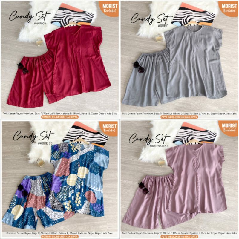 CANDY SET BY MORIST/SETELAN PENDEK PREMIUM