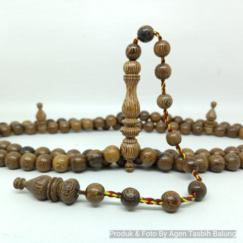 Tasbih Kayu Johar Motif Serat Natural