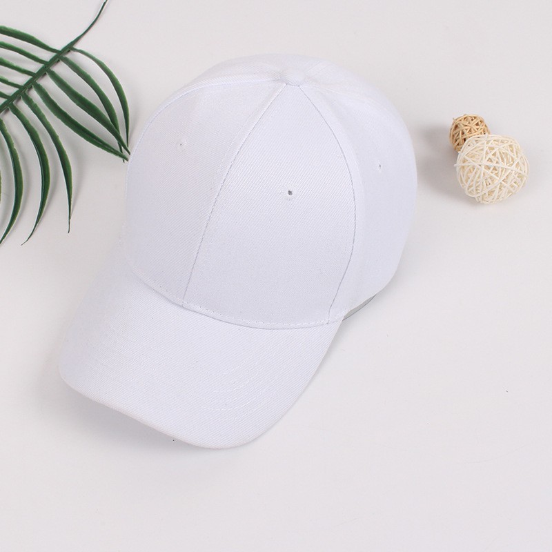 Topi Polos Anak dan Dewasa COD Distro Pria Wanita Baseball Korea-Putih