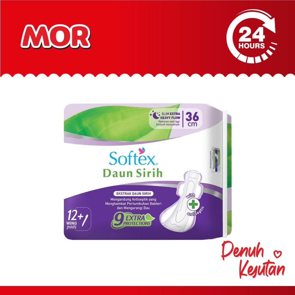 Promo Harga Softex Daun Sirih 36cm 13 pcs - Shopee