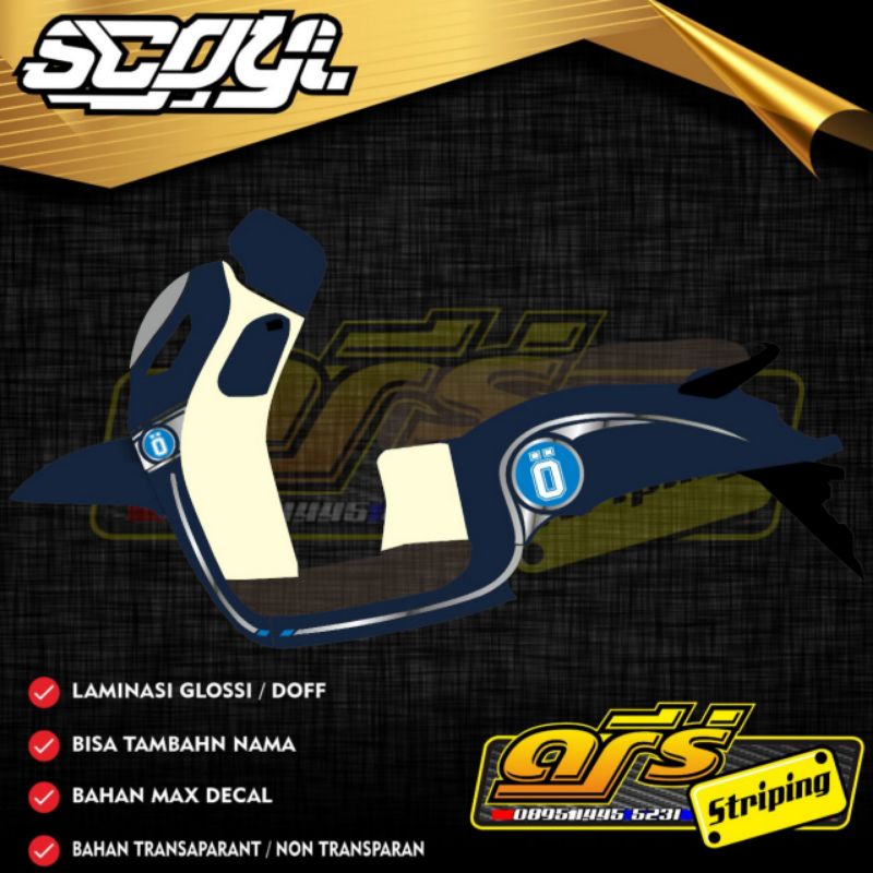 Striping Scoopy Transparan variasi new