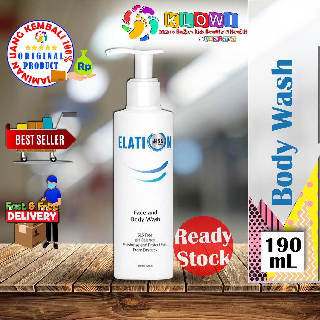 ( ED APRIL 2022 ) Elation Liquid Face And Body Wash 190Ml / Sabun Wajah Dan Badan