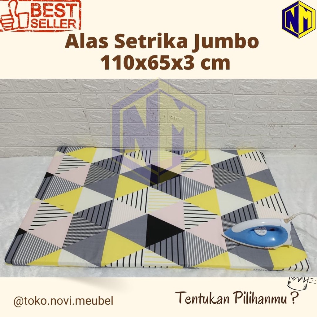 Alas Setrika Jumbo Cover Bolak Balik ukuran 110x65x3 cm Terlaris Busa Royal foam alas gosokan / alas setrika busa Original / alas gosok