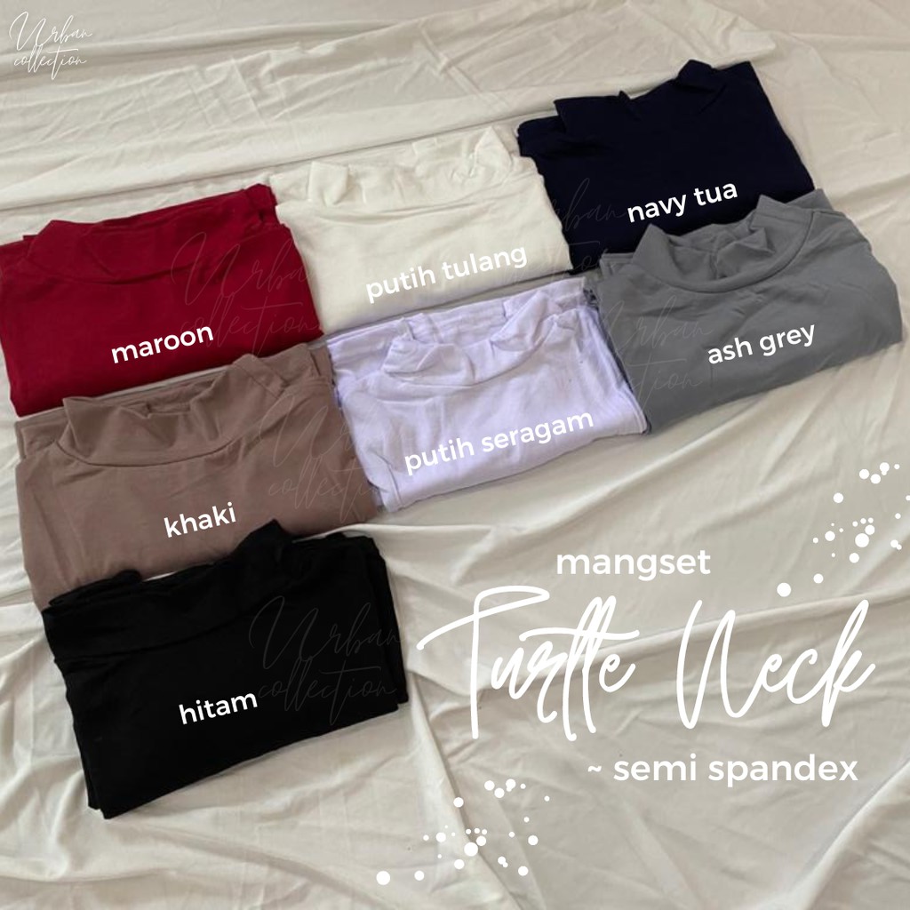 Manset Kaos Wanita / Manset Baju muslim / Inner wanita muslim / Manset turtleneck / Daleman Muslim