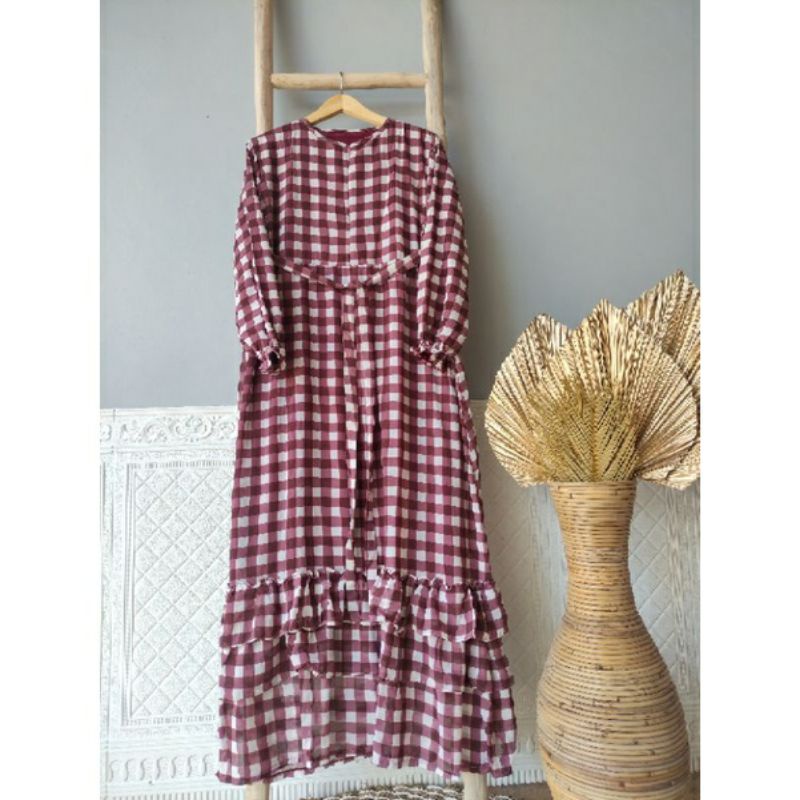 bylika• GAMIS CERUTY BABYDOLL FULL FURING MOTIF KOTAK