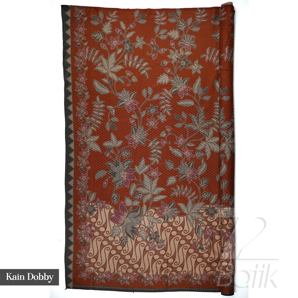 BAHAN BATIK PREMIUM Dobby Dobi Dobbi Dolbi Motif Parang Coklat Orange Oranye 725413 Cap 72 Jarik Jarit Samping Kebat Panjang Batik Dobby Modern Premium Bahan Seragam Batik Pernikahan Kantor Keluarga Murah Kamen Jadi Batik Bali Lembaran