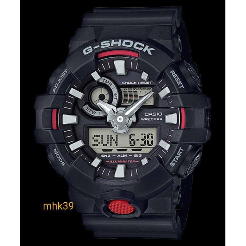JAM TANGAN CASIO G.SHOCK GA700 GA-700-1A ORIGINAL
