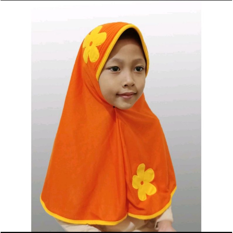 jilbab anak sekolah vania bunga ceplok 6-9thn