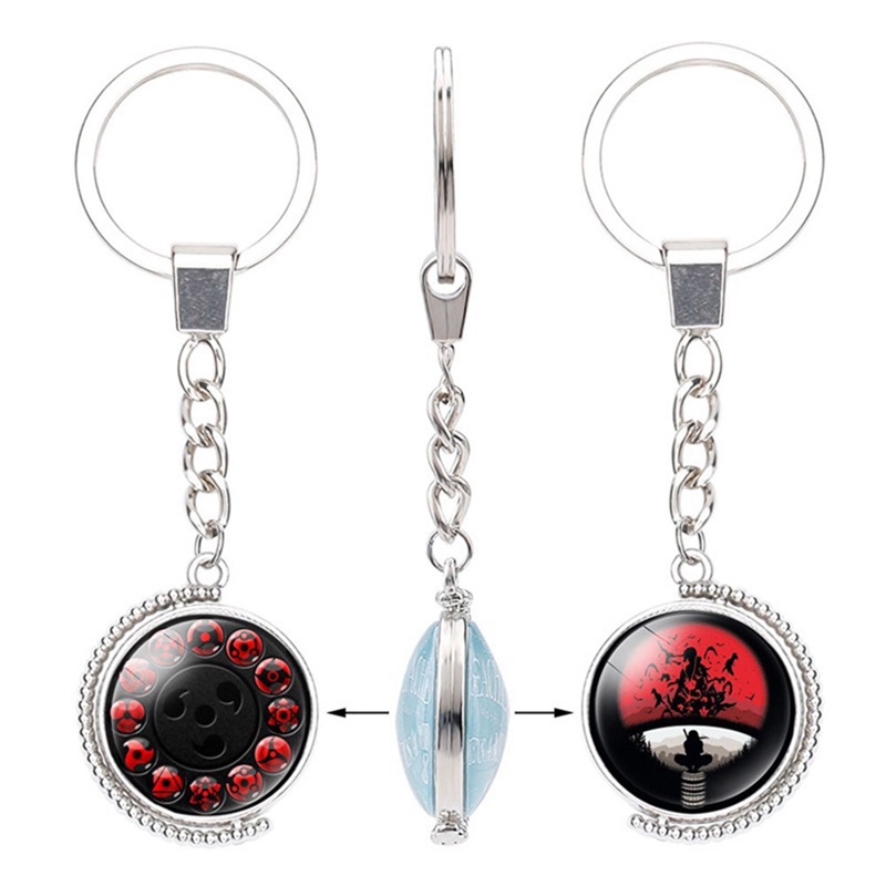 Gantungan kunci kunai senjata pedang anime naruto unik hiraishin minato shuriken kubikiribocho kusanagi sanjin no ogama keychain untuk motor tas mobil dompet-Ganci Mata 04