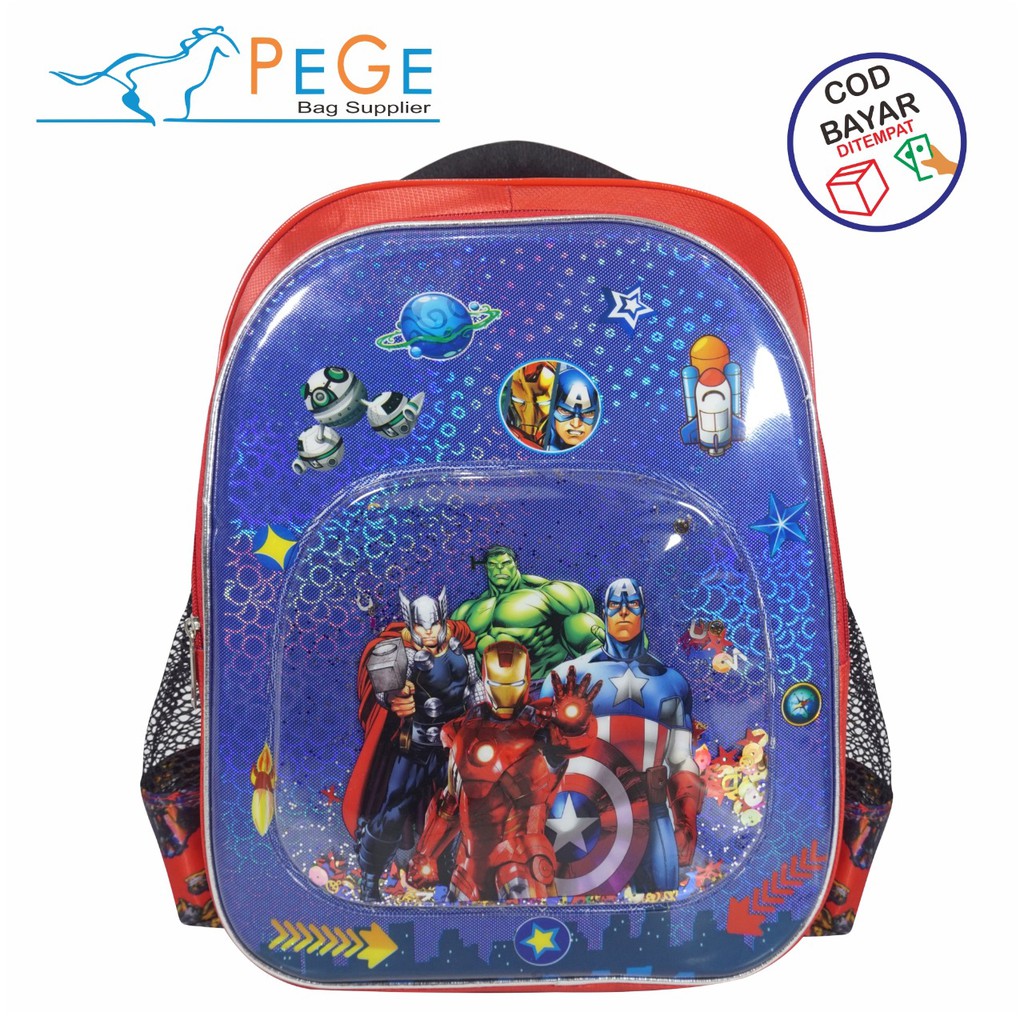 Tas anak led - Tas ransel anak perempuan dan laki laki tas fashion karakter embos led - PG 8826