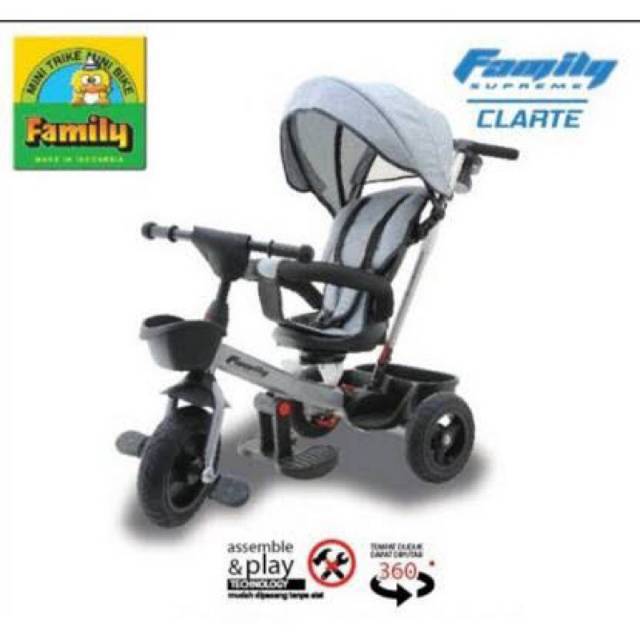 Sepeda anak roda tiga merk family supreme clarte family F-960