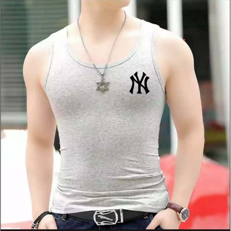 N_S Kaos Singlet Pria Pakain Pria Motif N_Y