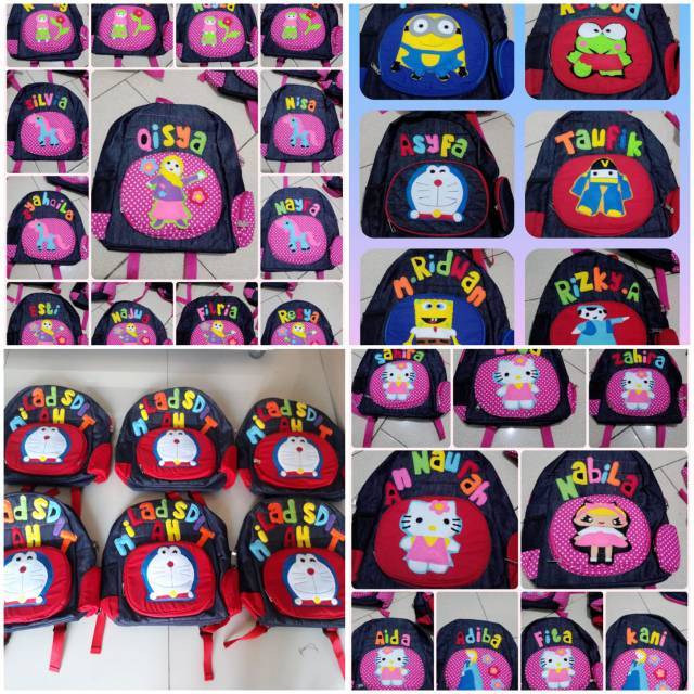 Tas nama Anak Cewek TK/SD Tas Ransel Karakter