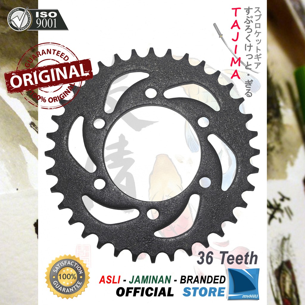 Gigi Tarik 36T ~ 42T KAWASAKI Ninja Gir Belakang - Rear Sprocket Gear TAJIMA