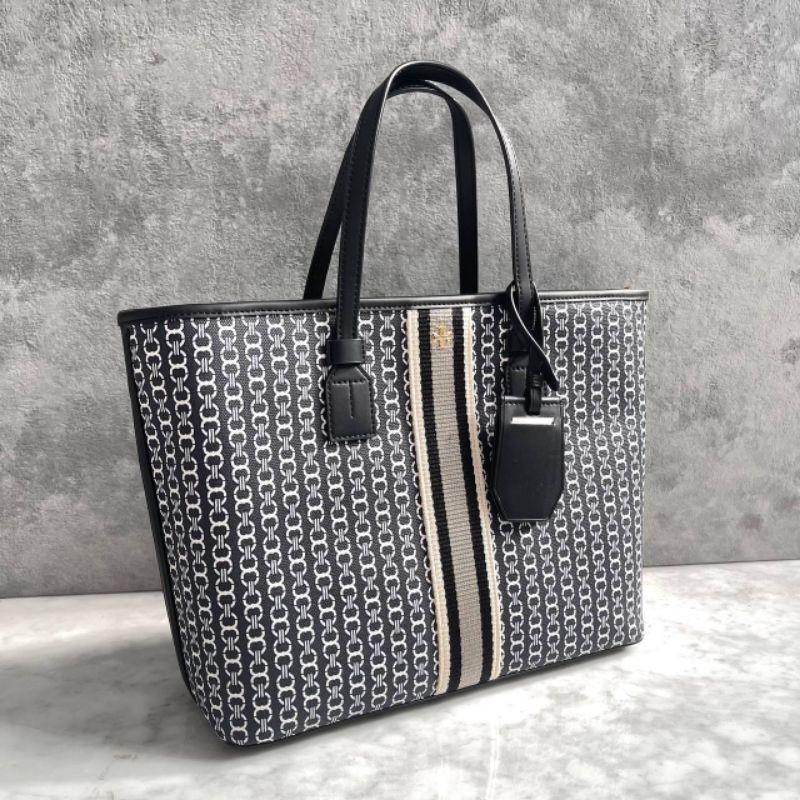 Tas tory burch gemini small black with long strap asli