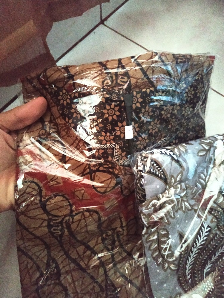 Tey-17 Batik Wanita Asj Sa Hrb026 Kenongo Kemeja Tosca Pendek