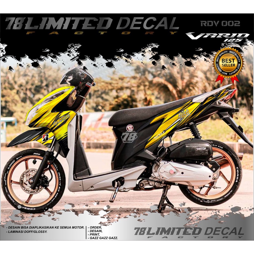 Jual Decal sticker Vario 125 old cbs Full Body - Dekal Stiker Striping