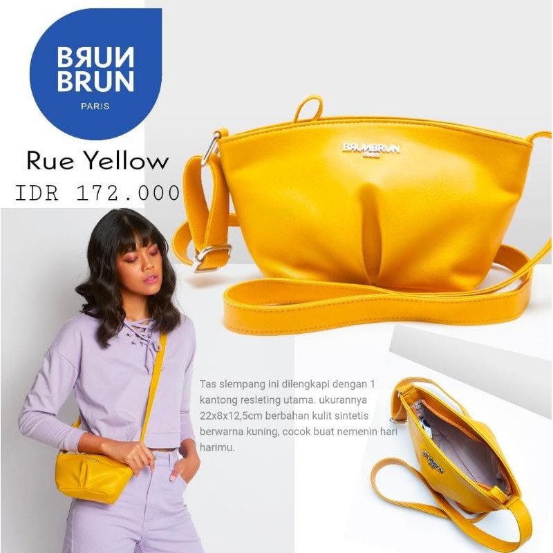 Tas Rue Yellow Brun Brun Paris Tas Shopie Martin Tas Sophie Paris Original Promo Sophie Martin