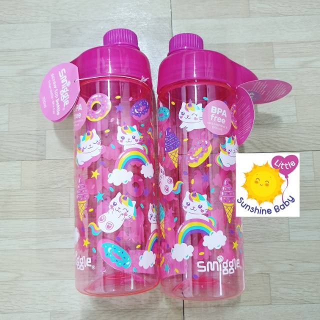 Smiggle Bottle Unicorn Cat Pink Ori - Botol Minum Anak Smiggle Ori