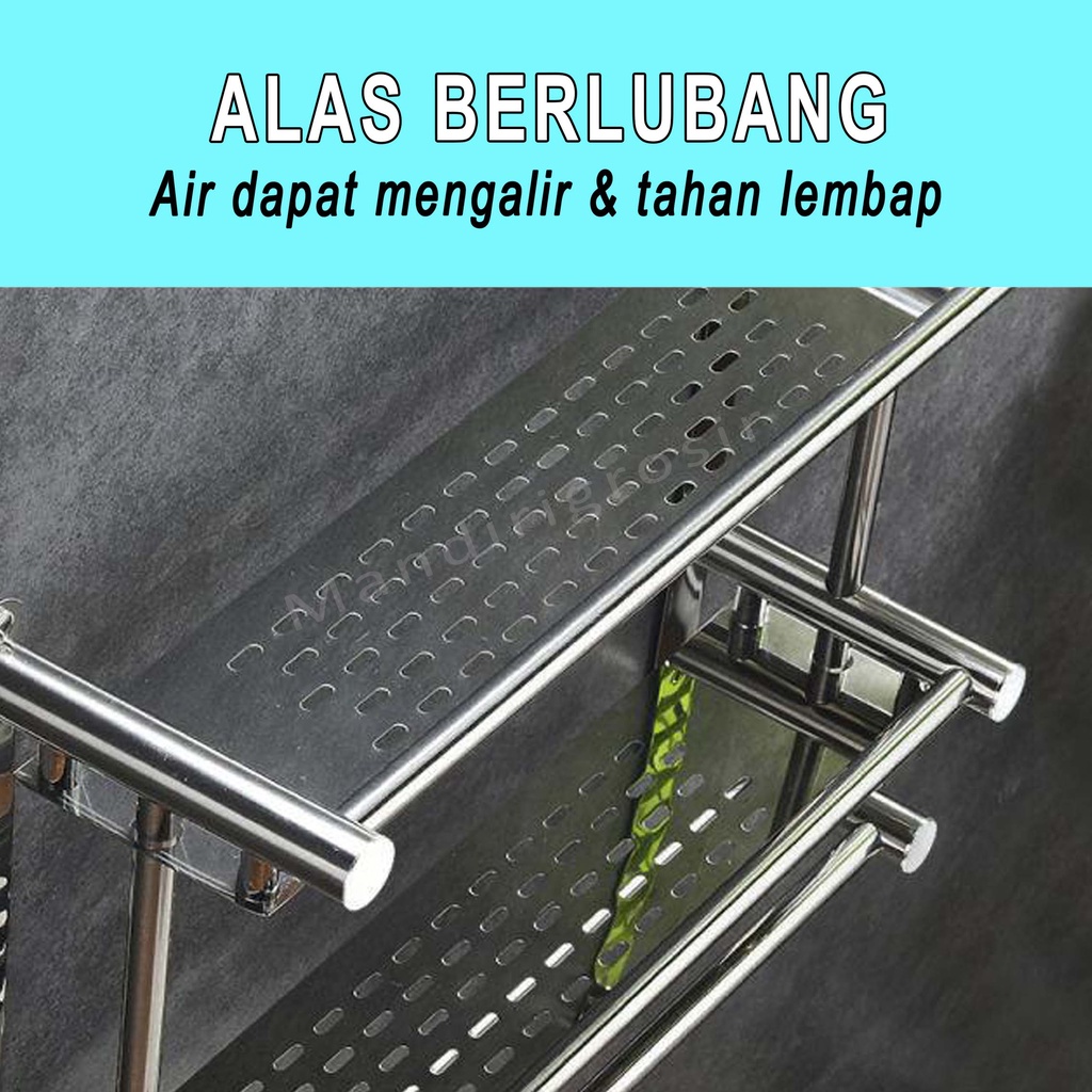 Rak Kamar Mandi *Rak Gantung 2 Tingkat * Rak Stainless * Rak Serbaguna