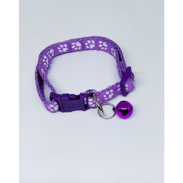 Kalung motif jejak anjing dan kucing Pet collar anjing kelinci kucing dog cat kalung hewan lonceng kecil