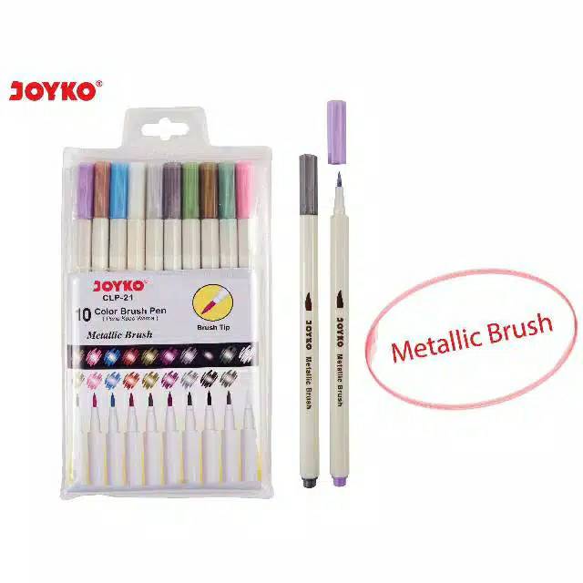 

HJK JOYKO CLP06 CLP07 CLP39 CLP40 DOUBLE TIP COLOR METALLIC BRUSHPEN BRUSH PEN SET 12 24 36 48 WARNA