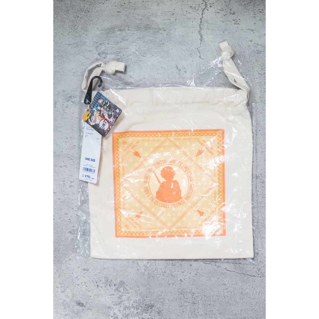 GU x Kimetsu no Yaiba Mini Drawstring Pouch Zenitsu Agatsuma