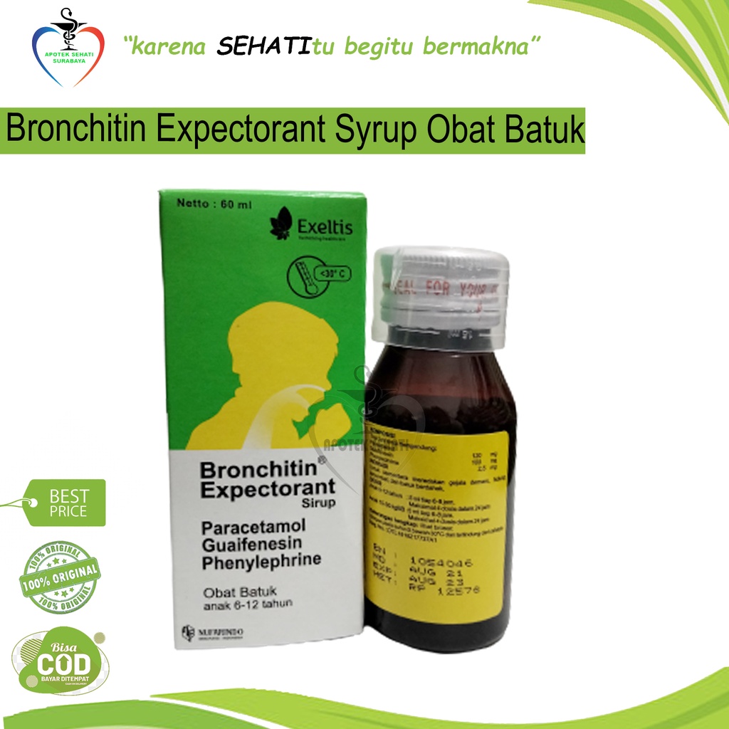 Best Seller SIRUP OBAT BATUK BRONCHITIN EXPECTORANT KEMASAN 50 ML