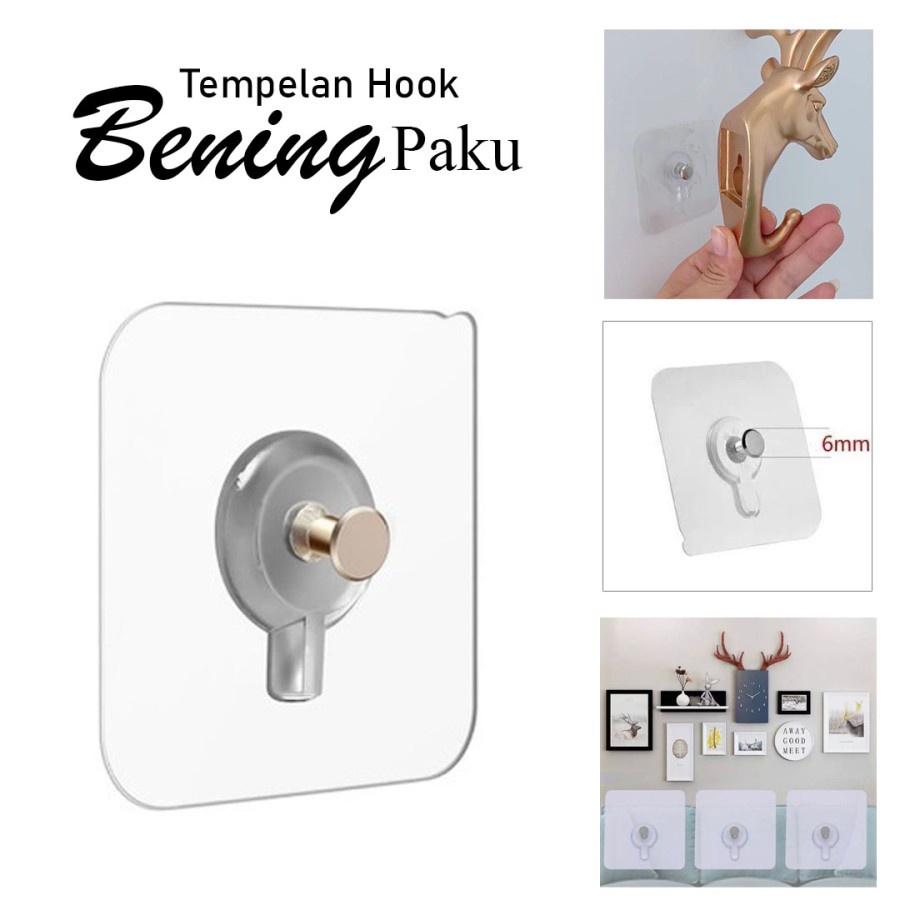 HOOK  PAKU TEMPELAN HOOK BAUT PAKU / TEMPELAN DINDING AJAIB BAUT GANTUNGAN SERBAGUNA MULTIFUNGSI