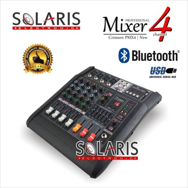 MIXER CRIMSON PMX 4 MIXER BLUETOOTH 4 CHANEL