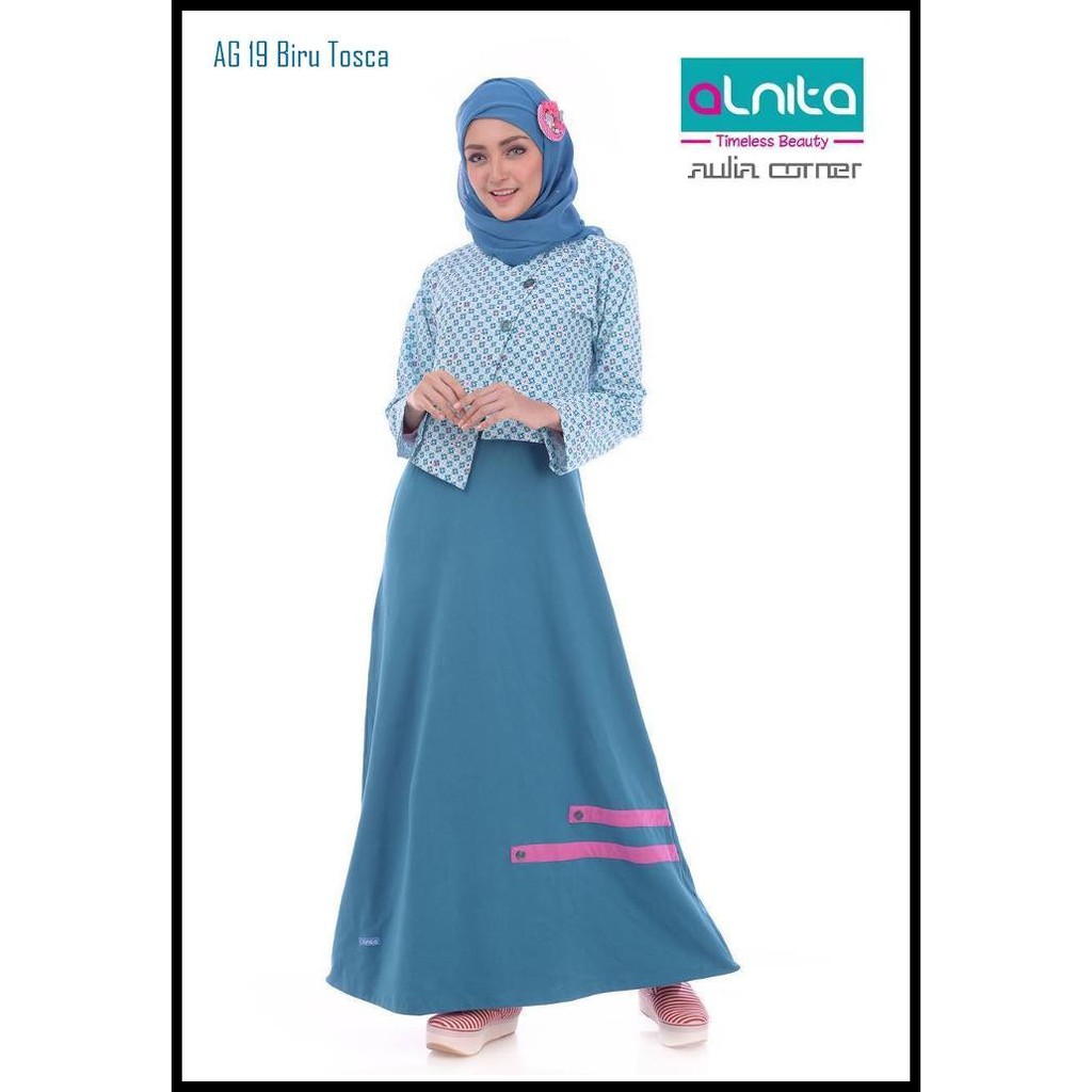 Gamis Murah Alnita AG 19 Tosca Baju Wanita Terbaru Model Baju Gamis