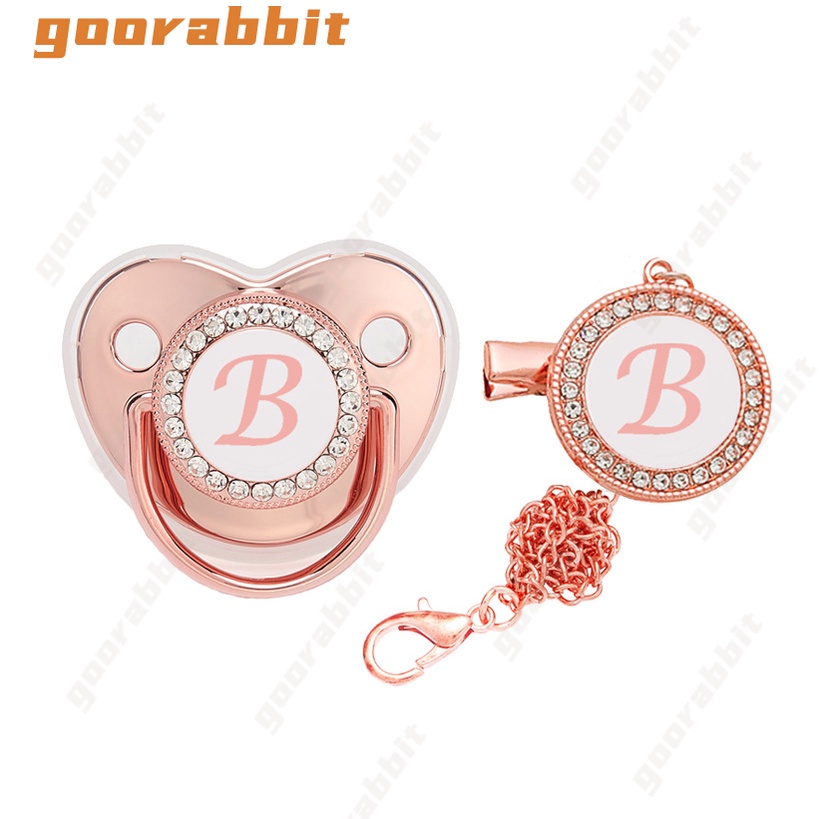 Dot Bayi Warna Rose Gold Dengan Inisial Nama Untuk Hadiah Ulang Tahun