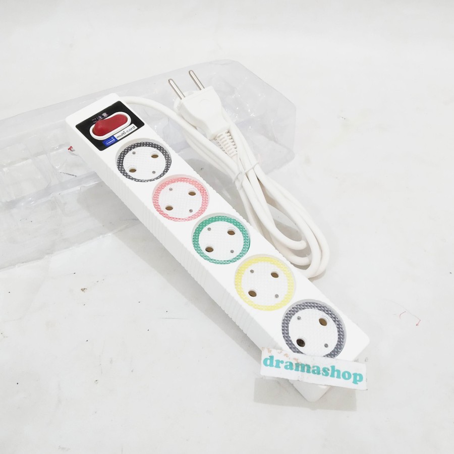 Multy Socket, Stop Kontak jadi 5 lubang warna warni Yunior Loyal