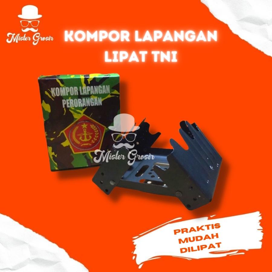 Kompor Lapangan Besi Lipat Parafin TNI Survival Tool Kit Outdoor