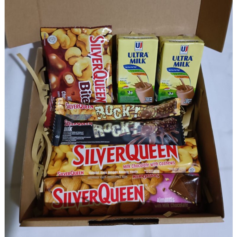 

(READY STOCK) COKLAT HAMPERS SNACK / SNACK BOX COKELAT SILVERQUEEN ULTRAMILK / GIFT COKLAT / PAKET COKELAT PAKET JAJAN KADO