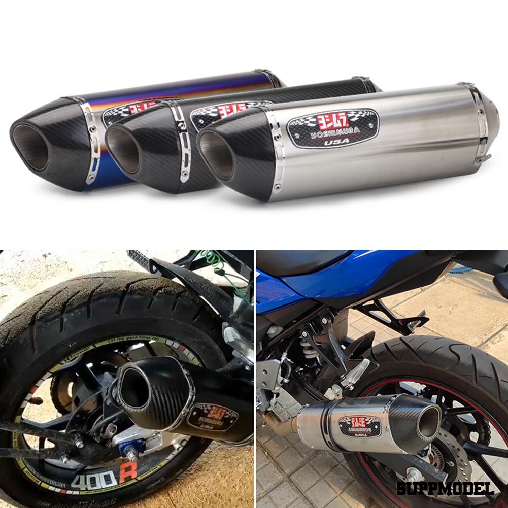 SPM Stainless Steel Motorcycle Exhaust Muffler Pipe Refit Tailpipe for Yoshimura