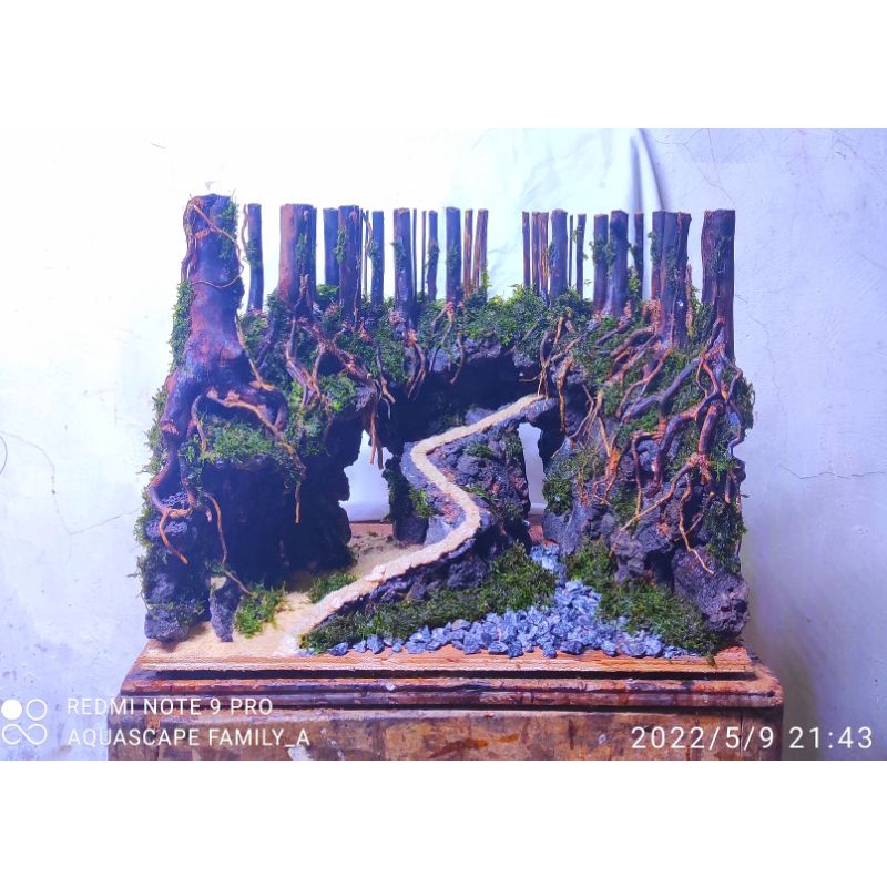 Hardscape jungle aquascape siapp pakai cocok buat tank 100.40.40.cm