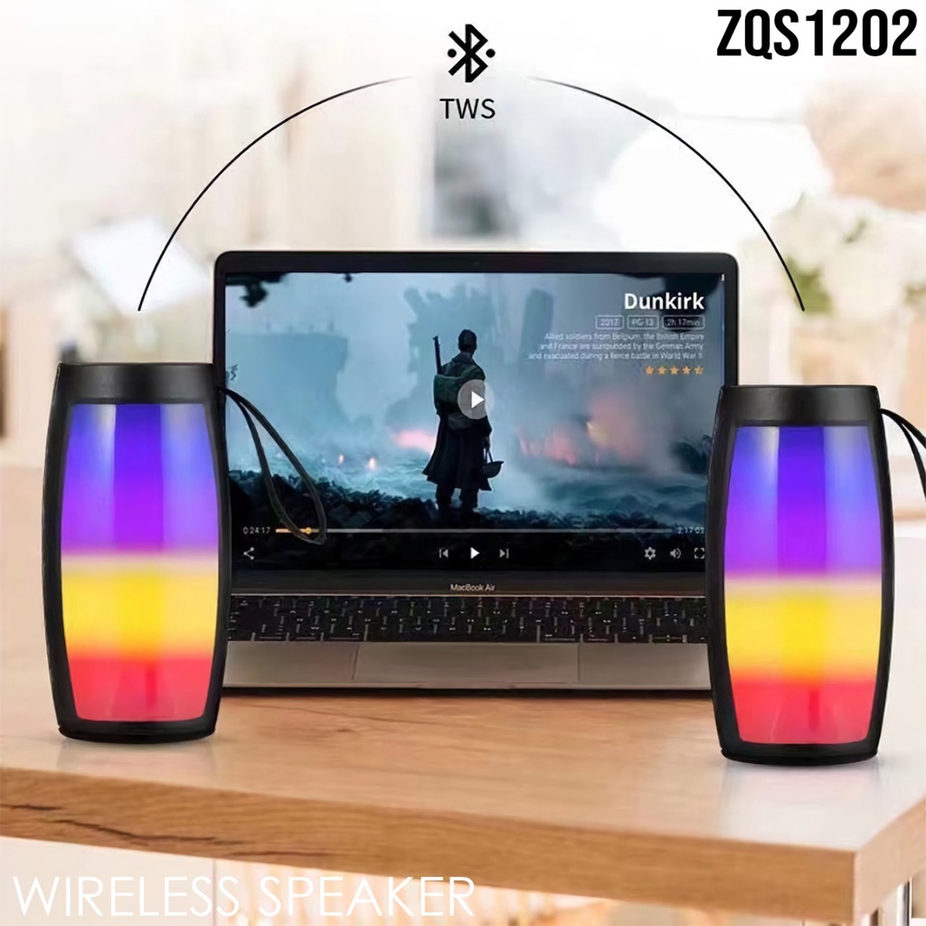 ERRLY ZQS1202 Speaker Bluetooth LED RGB Wireless Portable TG157 / TG-157