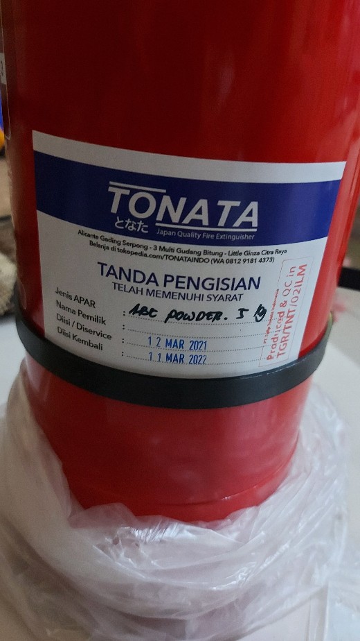 Apar 5kg Bubuk Abc Powder Tonata / Set Komplit
