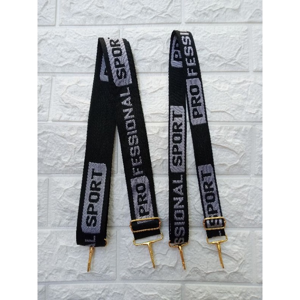 LONGSTRAP / TALI TAS SELEMPANG MOTIF PROFESIONAL SPORT UK 3,8CM &amp; 2,5CM EMAS