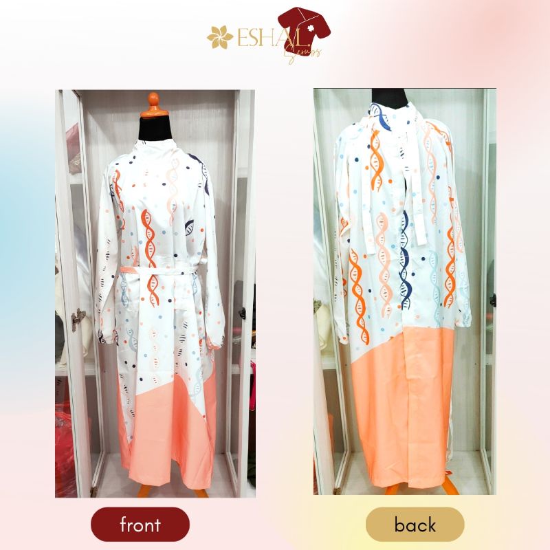 APD GOWN | GOWN PRAKTEK | GOWN MOTIF DNA| BAJU JAGA